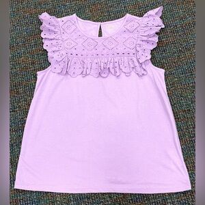 Lilly Pulitzer Lace Ruffle Top